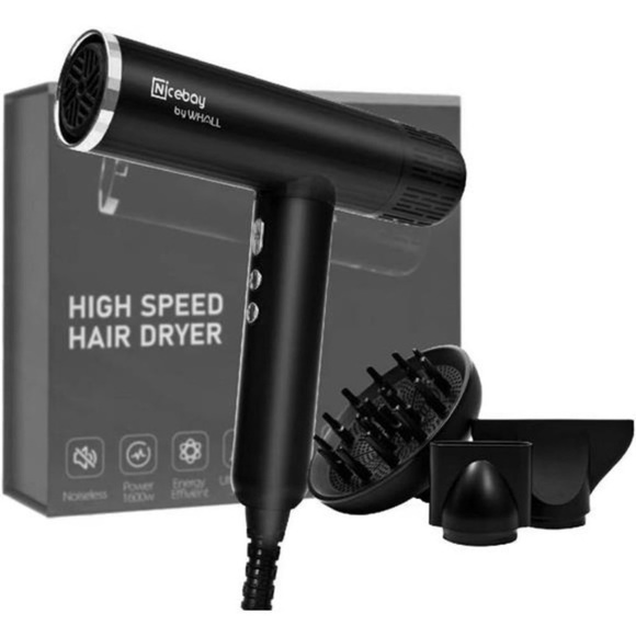 Ionic Hair Dryer Professional Blow Dryer with 3 Attachments 110000RPM New